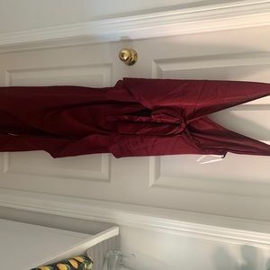 Sabo Skirt Satin Wrap Maxi Dress - red